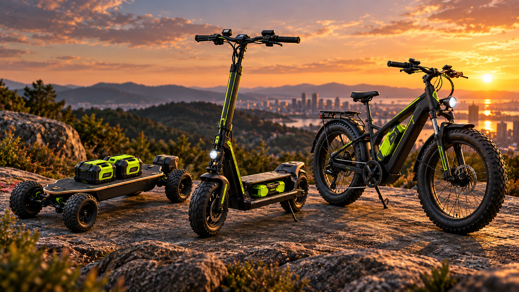 OwnVolt electric skateboard, scooter and e-bike sharing modular battery power